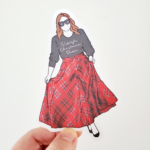 LB055 STICKERS Sleigh Christmas Queen Custom Poshmark Stickers Perosnalizable - Picture 7 of 7